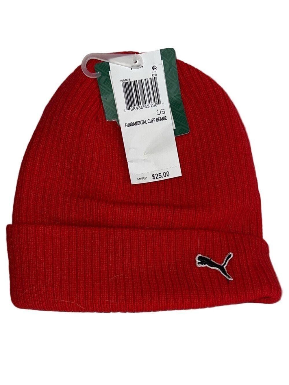 Puma Vibrant Red Knit Beanie